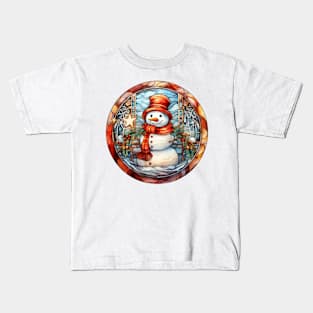 Snowman and star Kids T-Shirt